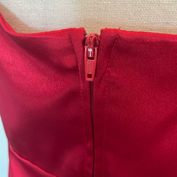 Red Satin Dress - Picture 5 of 8